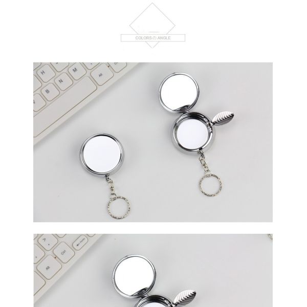 Portable Custom Round Ashtray Keychain Creative Stainless Steel