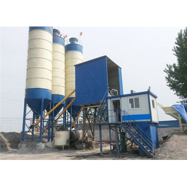 Quality Fixed Skip Hopper Simple Concrete Batch Plant With Control Panel Software wholesale
