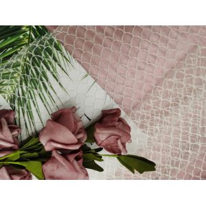 Fish Scales Pattern Black Soft Tulle Mesh Fabric