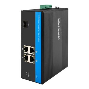 4 Port Industrial Fiber Switch Gigabit Ethernet Unmanaged IP40 Outdoor Use CE