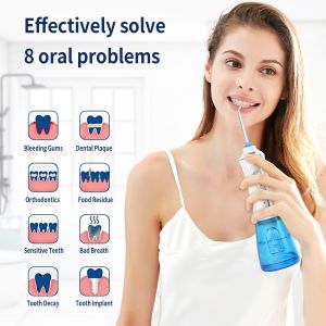 Soft Silicone Electric Dental Flosser Professional Design with 1200-1400 Pulse