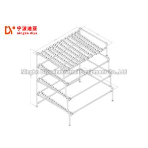 Aluminum Alloy Sliding Roller Track , Flat Type The Shelf Storage Rack