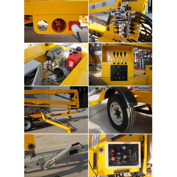 8m Platform Height Towable Articulated Boom Lift with Diesel Power