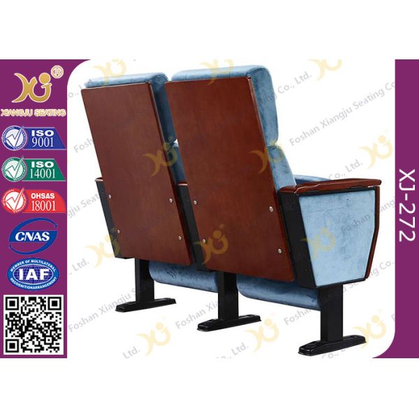 Plain Split Type Back Rest Auditorium Chair With Sewing Logos / Movie Theater Seats