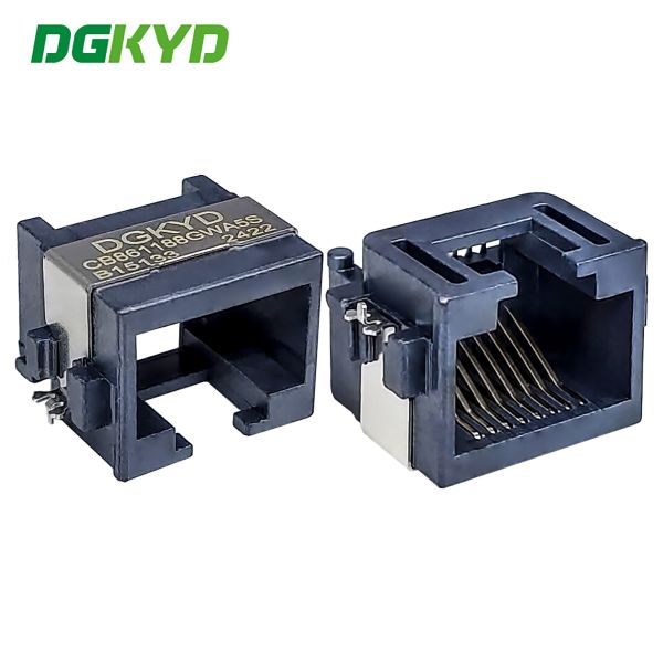 Single Port Sinking Plate 8.6 RJ45 Ethernet Connector SMT Interface Half Package