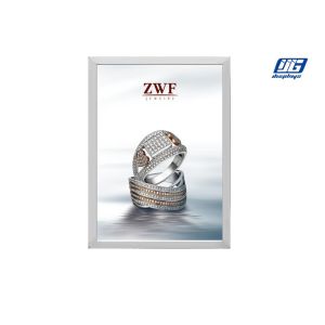 YGY A1 Poster Size Silver Aluminum Frame Snap Open LED Light Box