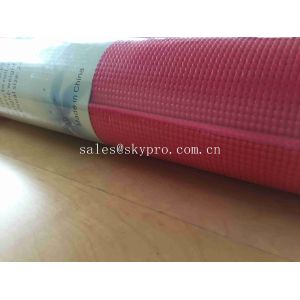Durable Custom Printed EVA Red Yoga Mat , Foam Rubber Sheets For Fitness Club