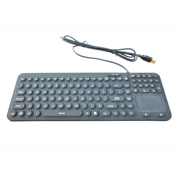 IP68 Industrial Touchpad Keyboard with black color and USB PS/2 interface