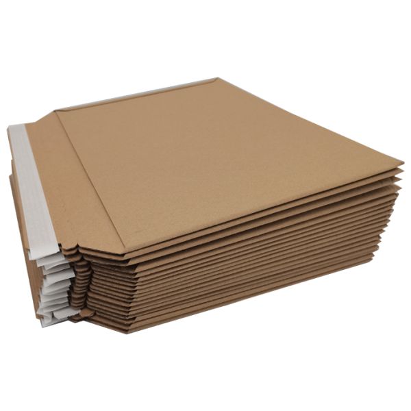 Kraft brown 24pt Corrugated Cardboard Envelopes With Hot Melt glue