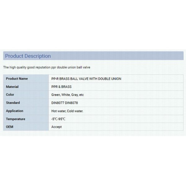 Brass Female Union Ball Valve High Pressure Strong Quality Water Flow Control