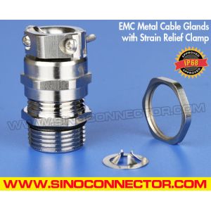 EMC (RFI) Cable Glands Metric and PG Nickel-Plated Brass IP68 with Additional