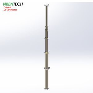18m-400kg heavy duty payloads non-lockable pneumatic telescopic mast for antenna
