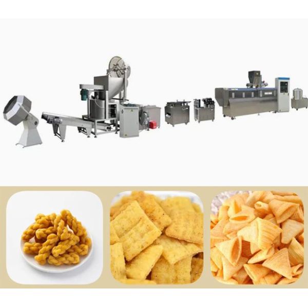 3D/2D Pellet Extruding Snack Production Line Machinery 100kg/hr -150kg/hr 240kw 30x5x3m