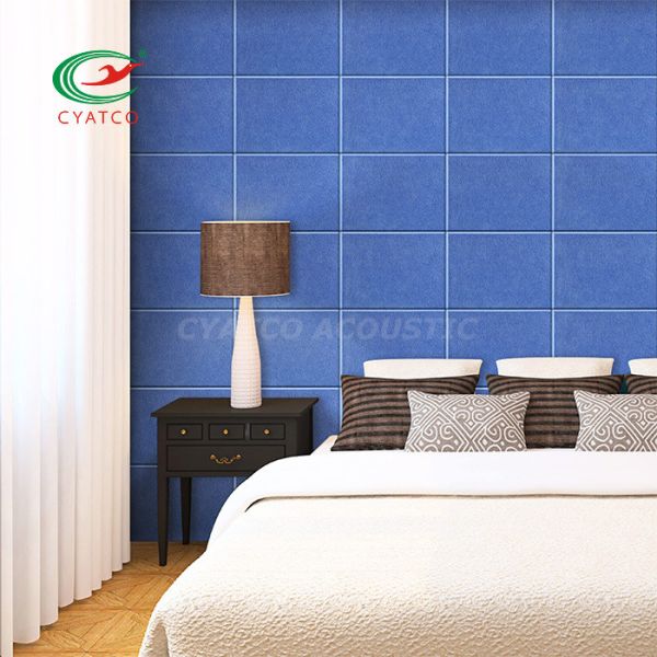 Custom shape Blue Felt Wall Panels Eco Friendly Acoustic Treatment For Classroom