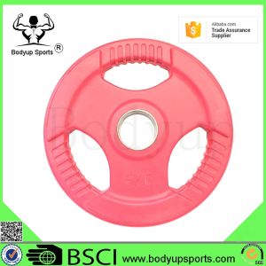 Wholesale Rubber Coated Weight Plate with 3 Handle Grips