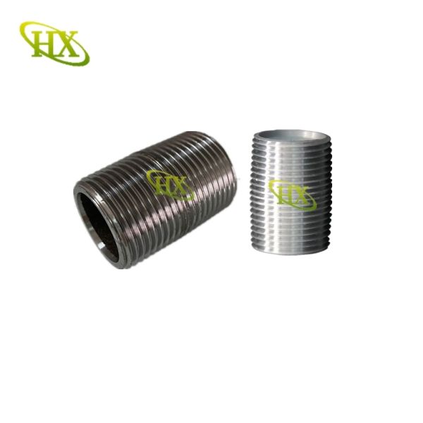 Quality 1/2-8 galvanized seamless steel close nipples with NPT thread wholesale