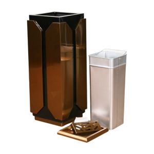 Popular Hotel Stainless Steel Trash Can Hotel Modern Public Rectangular