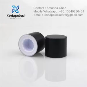 Smooth Aluminum Custom Color Shell Plastic Dispensing Disc Top Cap
