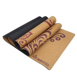 Durable Non-slip Rubber Cork Yoga Mat For Yoga&Pliate Training