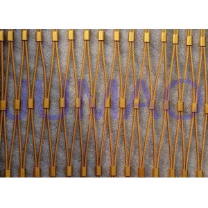 Flex Architectural Metal Screen , Customized Architectural Wire Mesh Panels