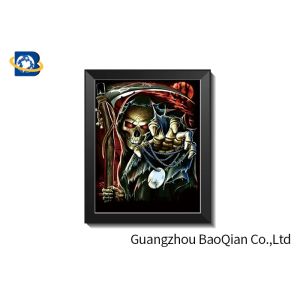 ODM 3D Picture Lenticular Printing Skull With Frame Deep Effect 0.65 mm PET