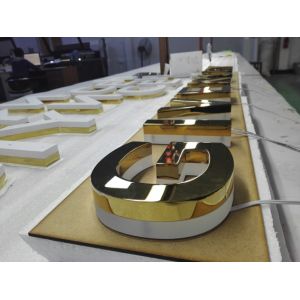 3D Custom Acrylic Lighted Channel Letter Signs 12000K For Bus Station Public