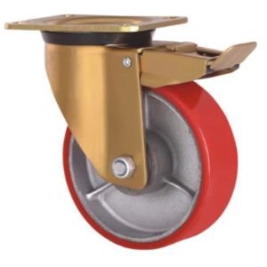 China 4 Inch Swivel Casters With Brake Polypropylene Material 100mm on sale