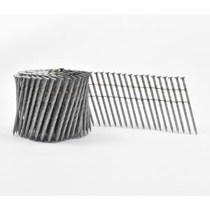 Cheap 2.8mm*75mm Flat Head / Checked Head Hot Dip Galvanized Pallet Coil Nails for sale
