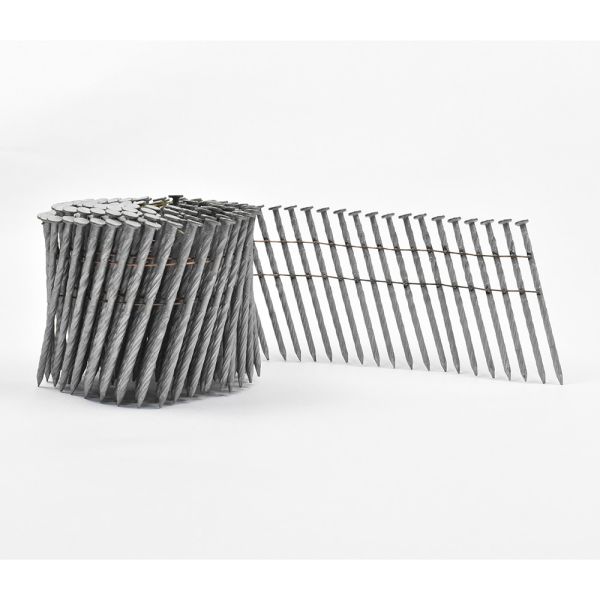 2.8mm*75mm Flat Head / Checked Head Hot Dip Galvanized Pallet Coil Nails