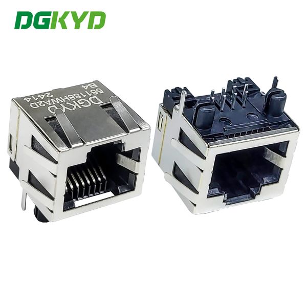 Quality RJ45 Straight Connector 1X1 8P8C Without Light Strip Shielding 6U RJ45 Interface DGKYD561188HWA2DB4 wholesale