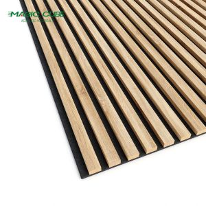 Customized Fireproof Wood Bedroom Slat Board with Melamine Finish and 3 Side Veneer