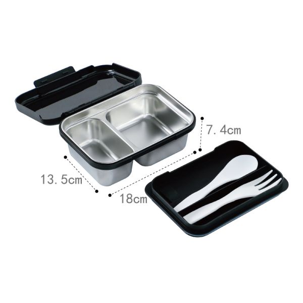Quality 2 Compartments Metal Lunchbox Keep Your Food Fresh and Secure for Any Occasio With Tableware wholesale
