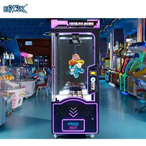 EPARK LED Scissor Gift Machine with Transparent Cabinet and Coin System