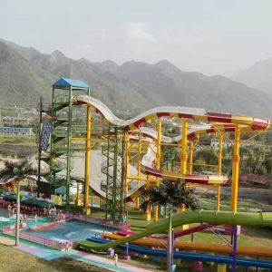 Rainbow Racer Boomerango Space Bowl Fiberglass Water Slide for Amusement Parks