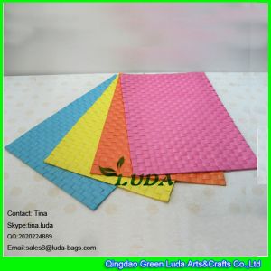 LUDA cheap pp straw mat custom restaurant straw placemats