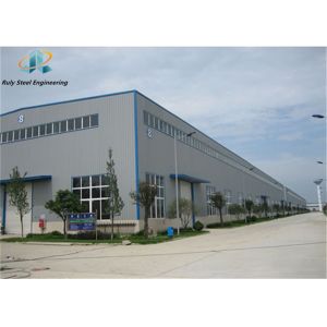 Cheap Prefabricated Steel Structure Flour Mill Workshop Large Span Customized Design Prefab Warehouse With Brick Wall And Shed for sale