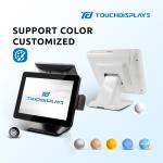 15 Inch TFT LCD Mobile POS Terminal Aluminum Shell With Printer Scanner