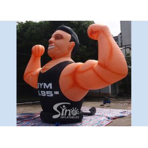 Advertising removable GYM inflatable muscle man for fitness promotion activities