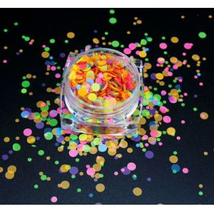 Art Body Function Neon Polyester Glitter Mixed Shape Glitter Neon Glow Uv