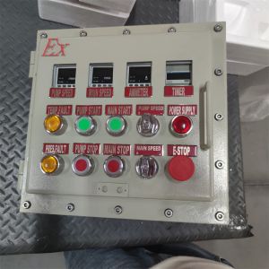 Cheap ATEX CNEX rated Ex d Flameproof Panel Box Enclosure IP66 WF2 for Hazardous area with Customized Cable Entry 295Vac for sale