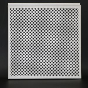 China White Aluminum Perforated Hook Drop Suspended Metal Ceiling Tiles Non - Flammable on sale