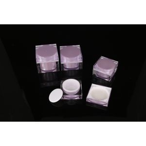 hand lip crystal pump empty square white Screen Printing Airless 30ml Cosmetic