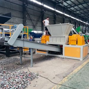 Customizable Blades Double Shaft Shredder Machine for Waste Packing Box and Hard