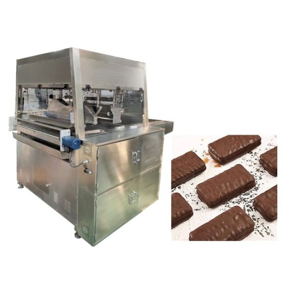 Quality 900mm Food Grade 304SS Chocolate Enrobing Machine Three Temperature Zone wholesale