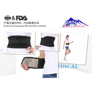 Black Self Heating Waist Support Belt Not Damage Skin Size 120Cm * 20cm