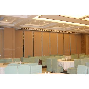 Custom Hotel Movable Floor to Ceiling Partition Wall With Sliding Aluminium