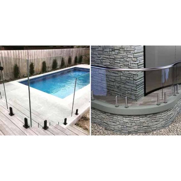 Glass Balustrade Stair Railing Balcony Fitting Stainless Steel Stain Glass Clamps