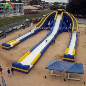 Cheap Customization 3 Lanes Inflatable Water Slide utdoor Water Entertainment Occasions for sale