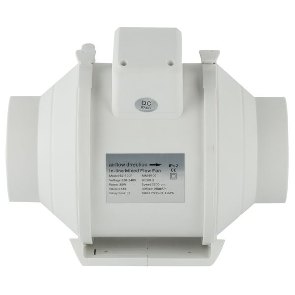 Powerful 23-65 Mechanical Life 3 Years Mass 4/6/8 Inch Silent Hydroponics Inline