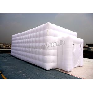Square White Inflatable Cube Tent Stitching Structure Customized Size For Event